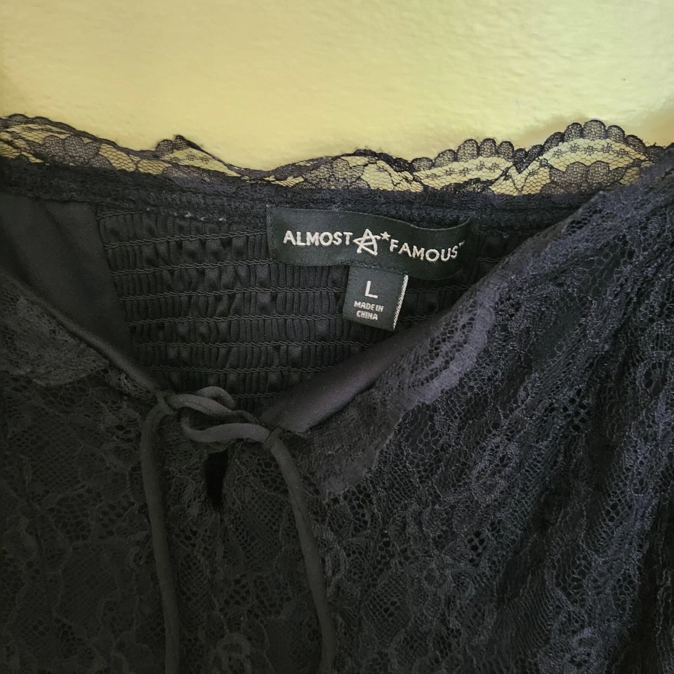 Almost Famous 青少年上衣大号黑色长袖  — 第 4/4 张图片