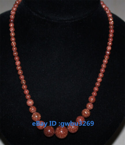 Collect Decoration Rare Chinese Hand-made Goldstone Necklace 81444 - Picture 1 of 5