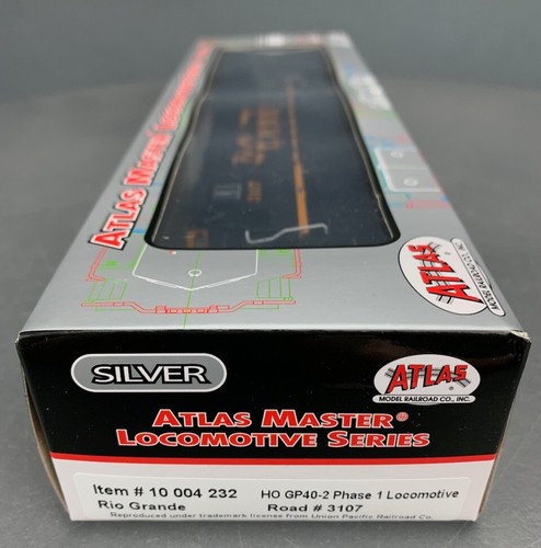 HO Atlas Master Silver 10004232 GP40-2 Ph I Locomotive Rio Grande #3107 - Picture 2 of 15
