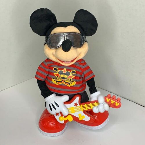 Mickey Mouse Disney T8140 Rock star Rock & Roll Guitar Toy Sing Dance 2010 Toy - Afbeelding 1 van 6