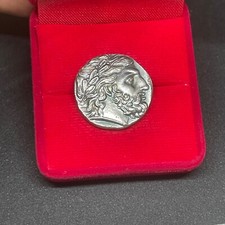 Unique Ancient Roman Greek bronze rare coated coin 4th-5th century BCE