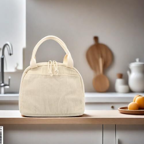 Lunch Box for Women Insulated Lunch Bag Corduroy Lunch Tote Bags ...