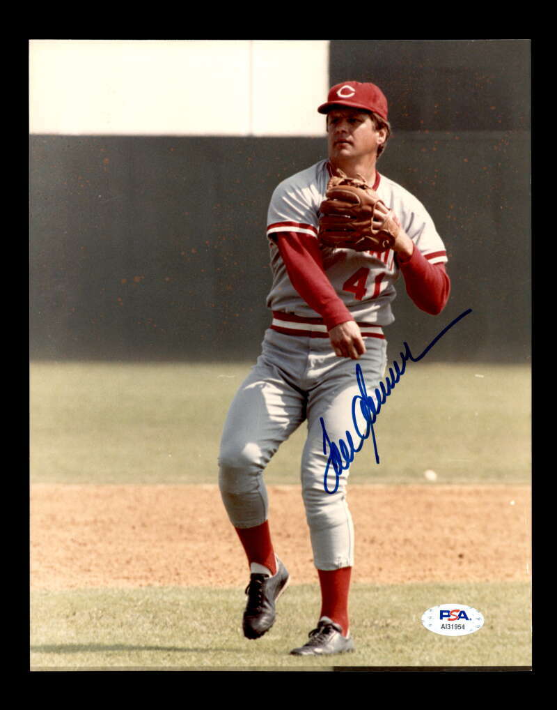 Tom Seaver PSA DNA Coa Hand Signed 8x10 Reds Photo Autograph