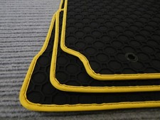 $$$ Lengenfelder Gummimatten für Citroen C4 Cactus + SCHWARZ + RAND GELB + NEU