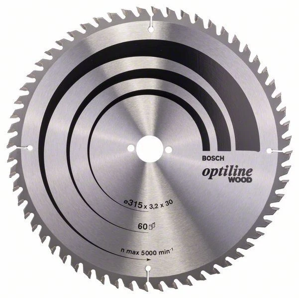Bosch Optiline Wood circular saw blade 315 x 30 x 3.2 mm. 60 2608640651 - Image 1 of 1