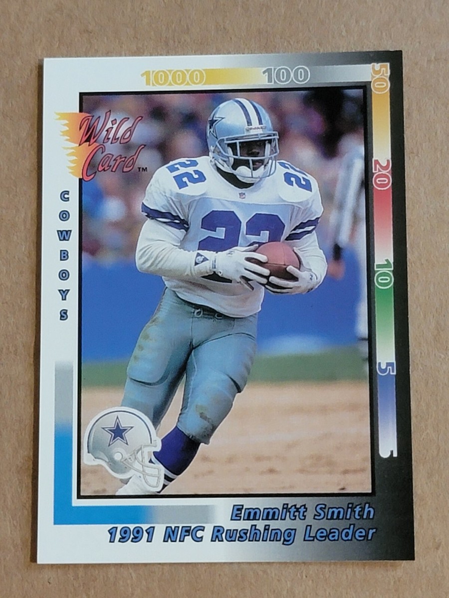 Emmitt Smith 1992 Wild Card Football Card #245 Dallas Cowboys | eBay
