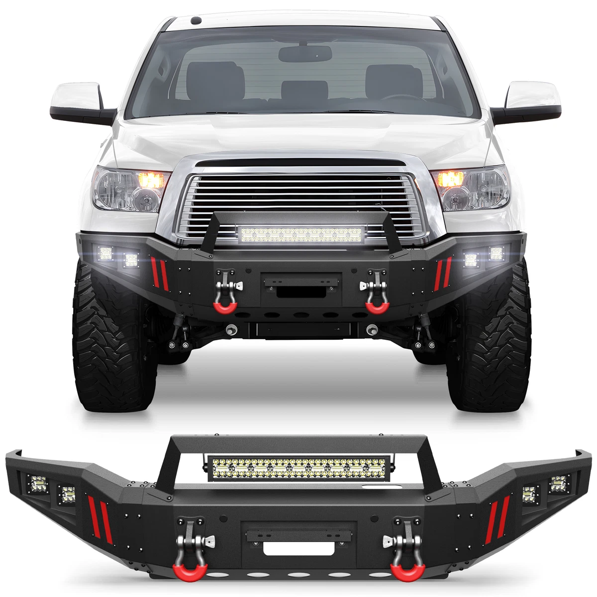🛡️ Cubierta De Relleno De Faros Para Toyota Tundra 2007-13 Y Sequoia 2008-17 – Plástico Sin Pintar (Par)