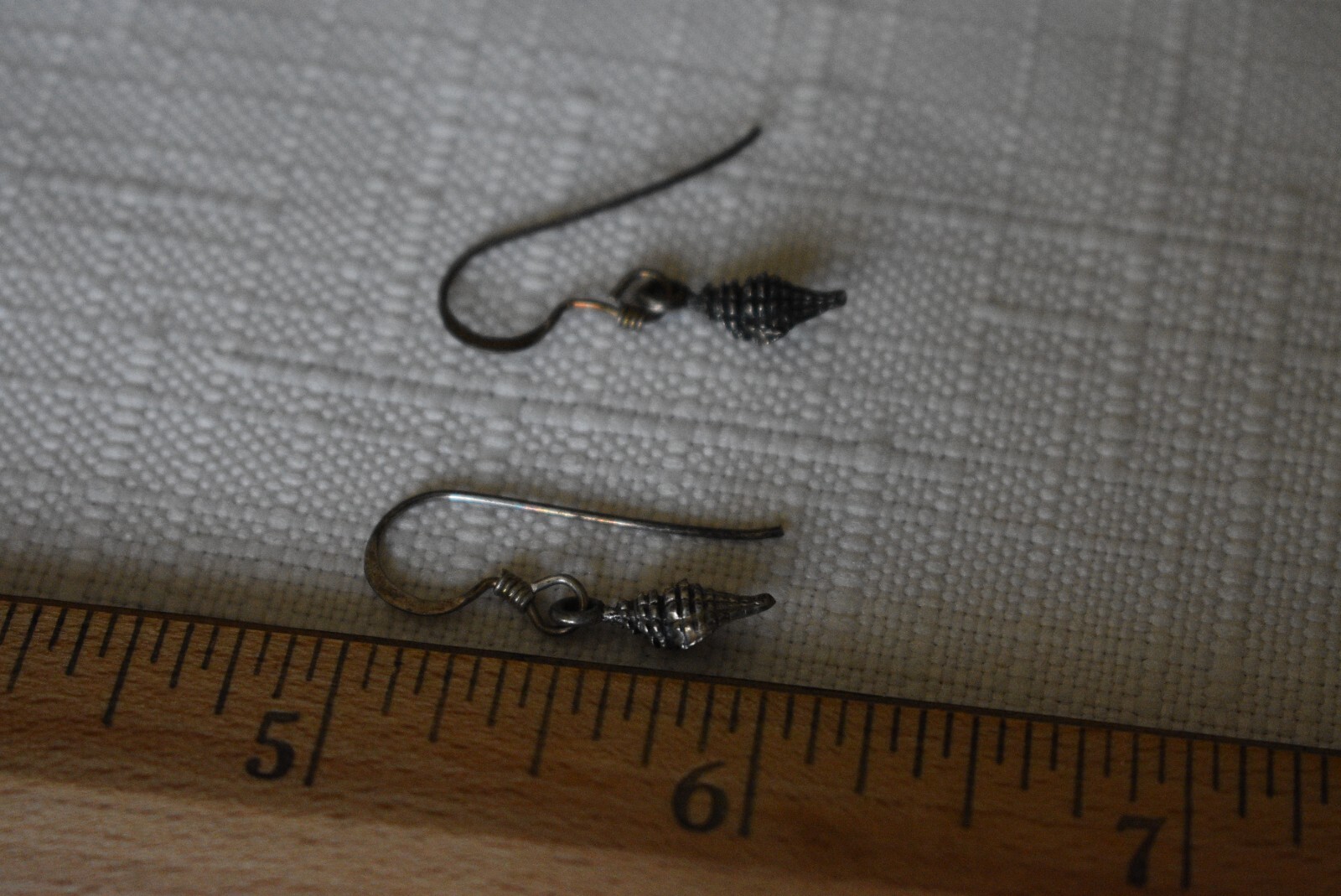 Vinytage Sterling Silver Conch Shell Dangle Drop … - image 12