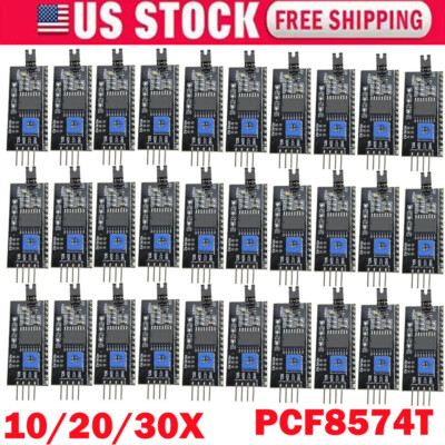 10/20/30PC IIC I2C Serial Interface Board Module LCD1602 For Arduino PCF8574T