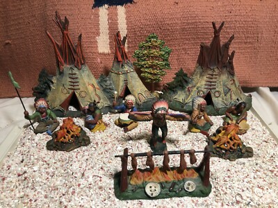 Elastolin Indian Village Scene!
