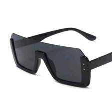 Unisex Square Sunglasses Retro Large Frame Multicolor Look For Round Face Style