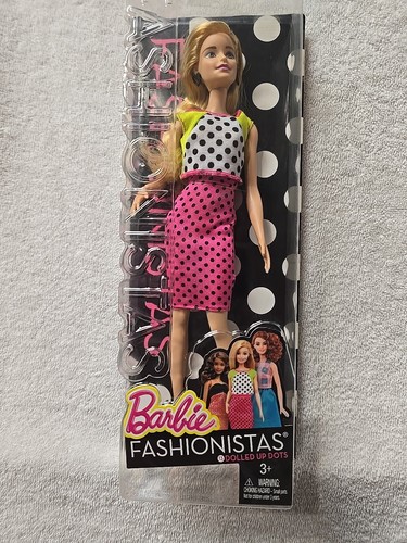 Year 2015 Barbie Fashionistas #13 - Caucasian Doll DGY62 in Polka Dots Dress - Picture 6 of 8