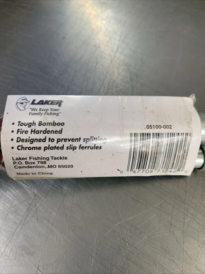 Laker Bamboo Vintage 3pcs Cane Bamboo Fishing Pole - Image 2 of 4