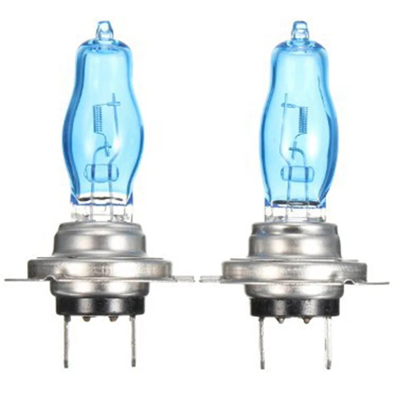 2Pcs H7 Halogen Car Headlight Bulbs 12V 100W Sun Light Ultra White