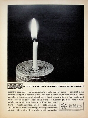 1963 100th Anniversary National Currency Act Dual Banking System Print Ad
