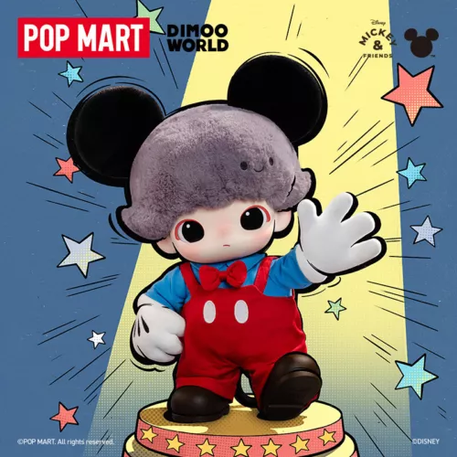 IN STOCK POPMART DIMOO WORLD × Disney Series Mickey Vinyl Plush Bag COOL - Picture 4 of 15