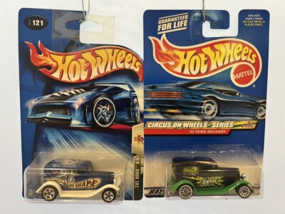 Hot Wheels LOT OF (2) 32 Ford Delivery TAT Rods Ship Shape & Circus On Wheels  