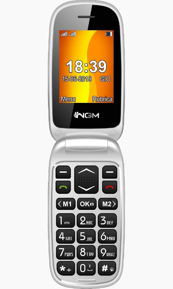 Ngm Cellulare Dual Sim Display LCD e Fotocamera Grigio/Silver NGM LOOP SILVER - Immagine 2 di 3