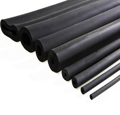 2PK BLACK FOAM TUBE AIRCON PIPE INSULATION 2M LENGTH 1''3/8 35MM ID X 3/8'' 9MM OD