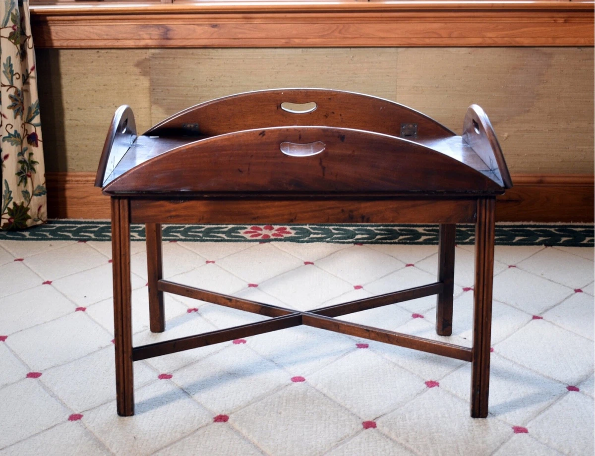 Vintage English Mahogany Butler s Tray Top Coffee Table eBay