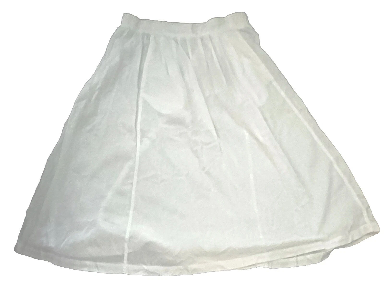 Faldas Vintage de Mezcla de Algodón Blanco para Mujeres