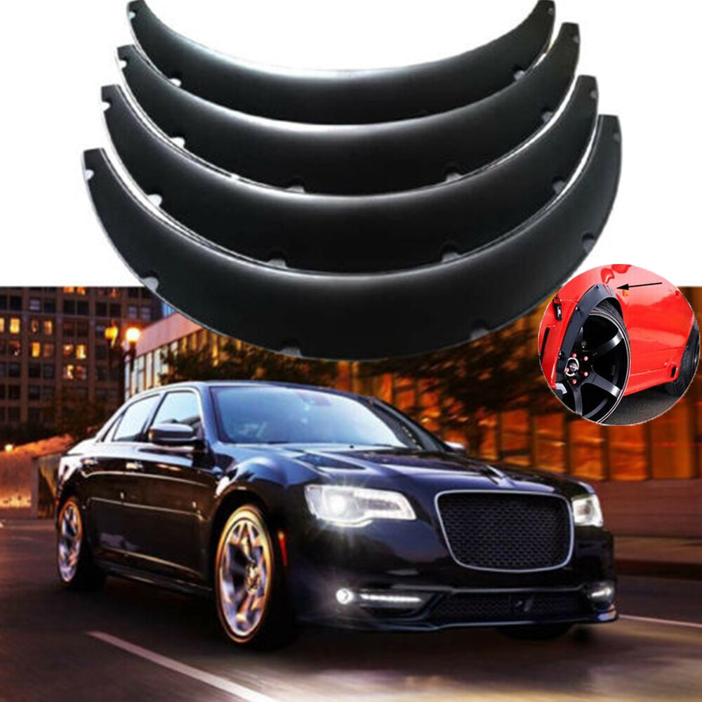 For Chrysler 300 4Pcs Car Flexible Fender Flares Extra Wide Body Kit
