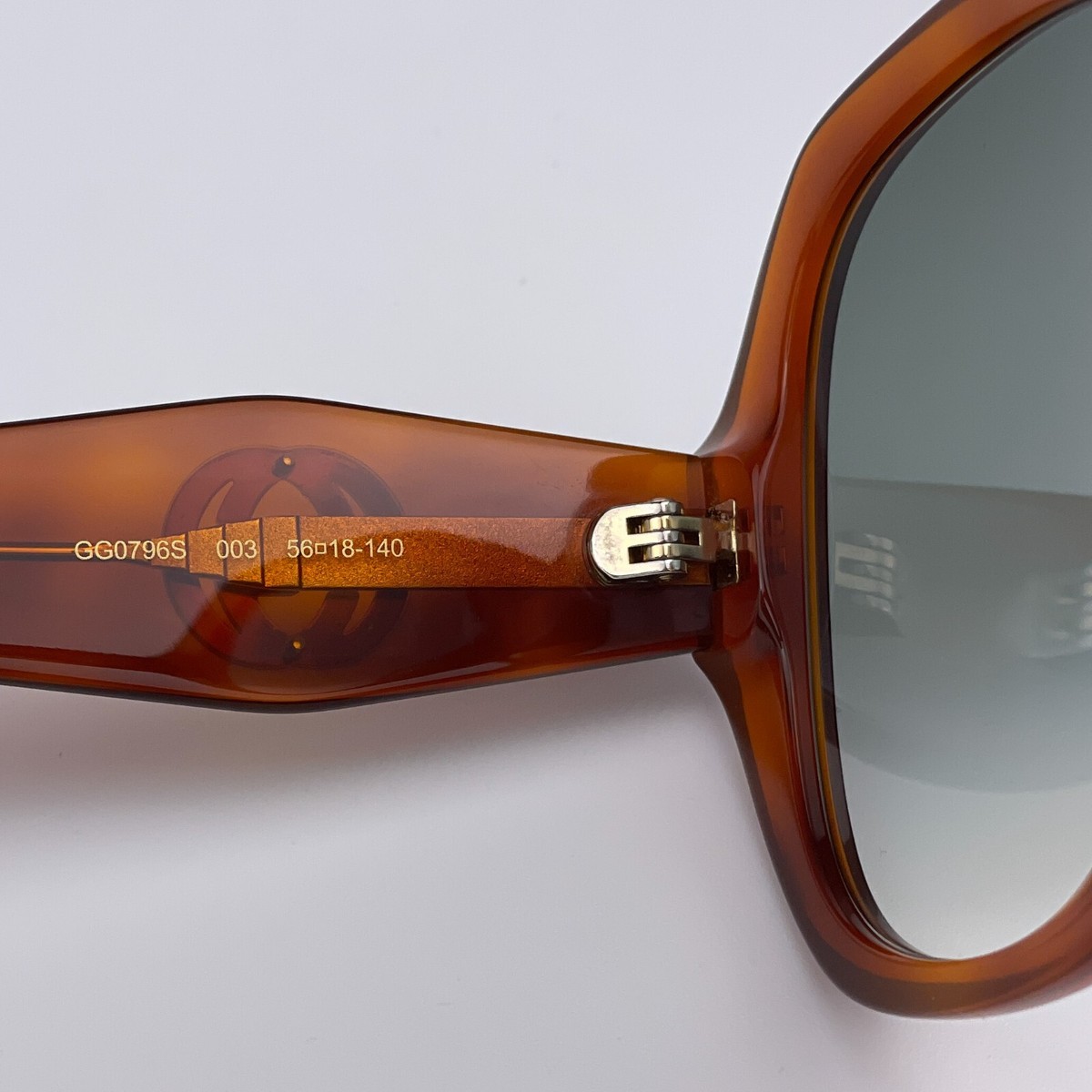? GUCCI LOGO GG0796S 003 Sunglasses Havana Gray Gradient Geometric Women Gucci Grey Geometric Ladies Sunglasses GG0956S 003 54 at  main image 2