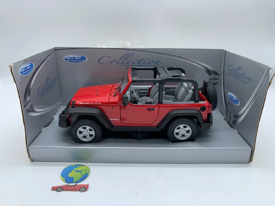 Welly Jeep Wrangler Rubicon, modello in scala 1:24 - 1:25, (2788), vintage - Immagine 2 di 4