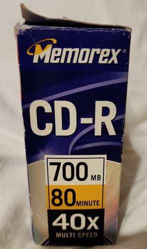 Memorex CD-R Discs 700mb 80min 48x in Slim Sealed Jewel Cases 10 Pack - Picture 5 of 9