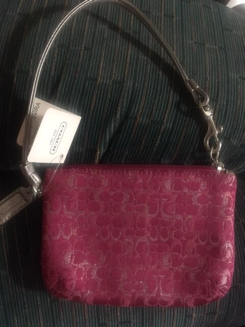 Polso COACH Mini Signature Ottico Lurex Rosa Lampone VHTF raro