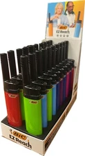 Bic Extended Head Lighter EZ Reach 20/tray Assorted Colors