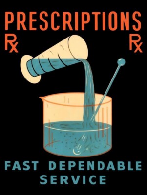 RX Prescriptions Pharmacist Interest NEW METAL SIGN: 9x12'' & Free Shipping