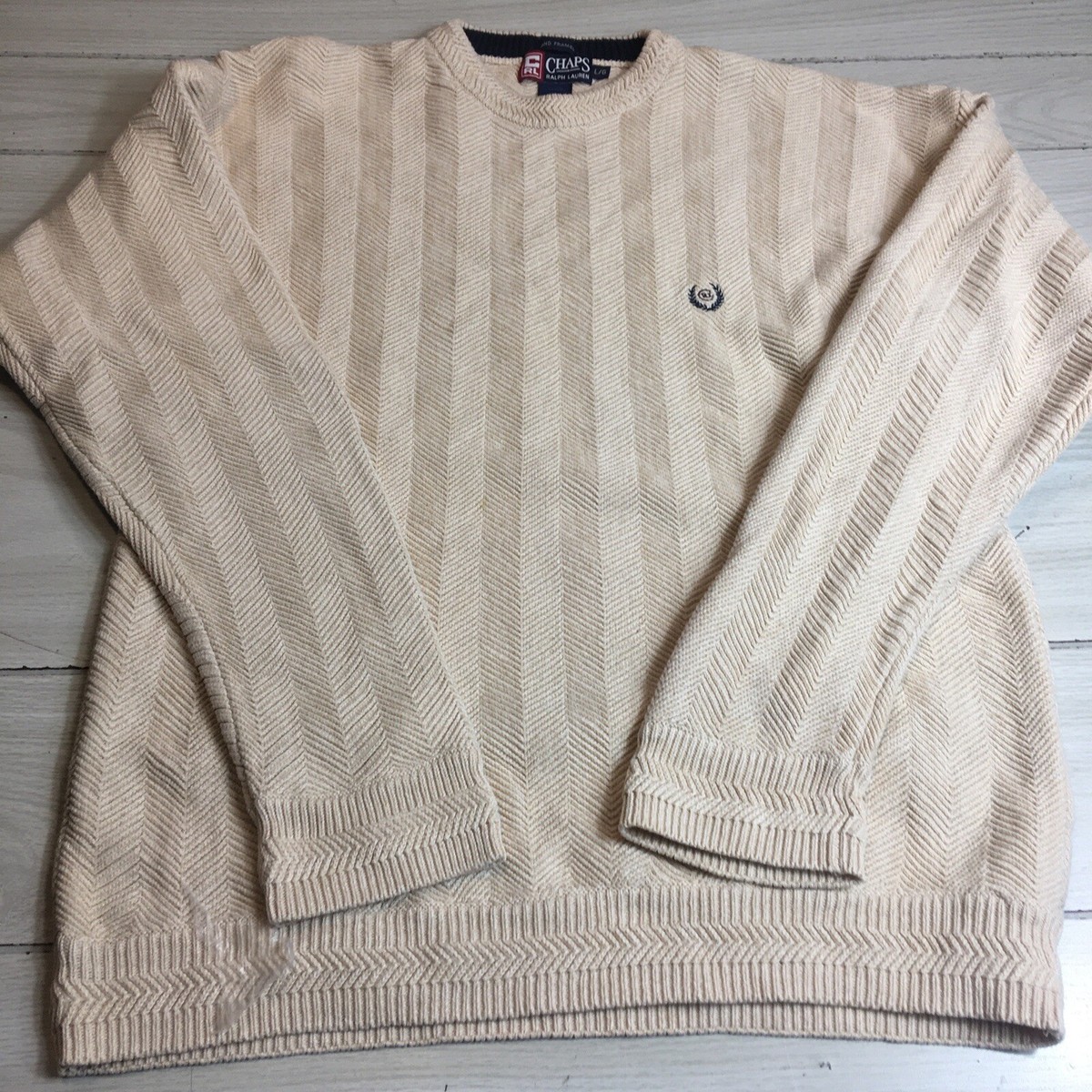 Vintage Chaps Ralph Lauren 90s Knit Chunky Sweater Mens Size L