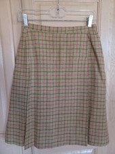 Abercrombie and Fitch Womens Skirt Wool Pleats Lined Christmas Colors Vintage