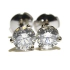 GIA Certified 14k white gold SI2 I1 F  1.64ct round diamond martini earrings NEW — photo 2