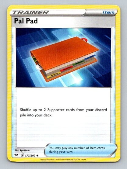 2020 Pokemon Card Sword & Shield Pal Pad 172/202