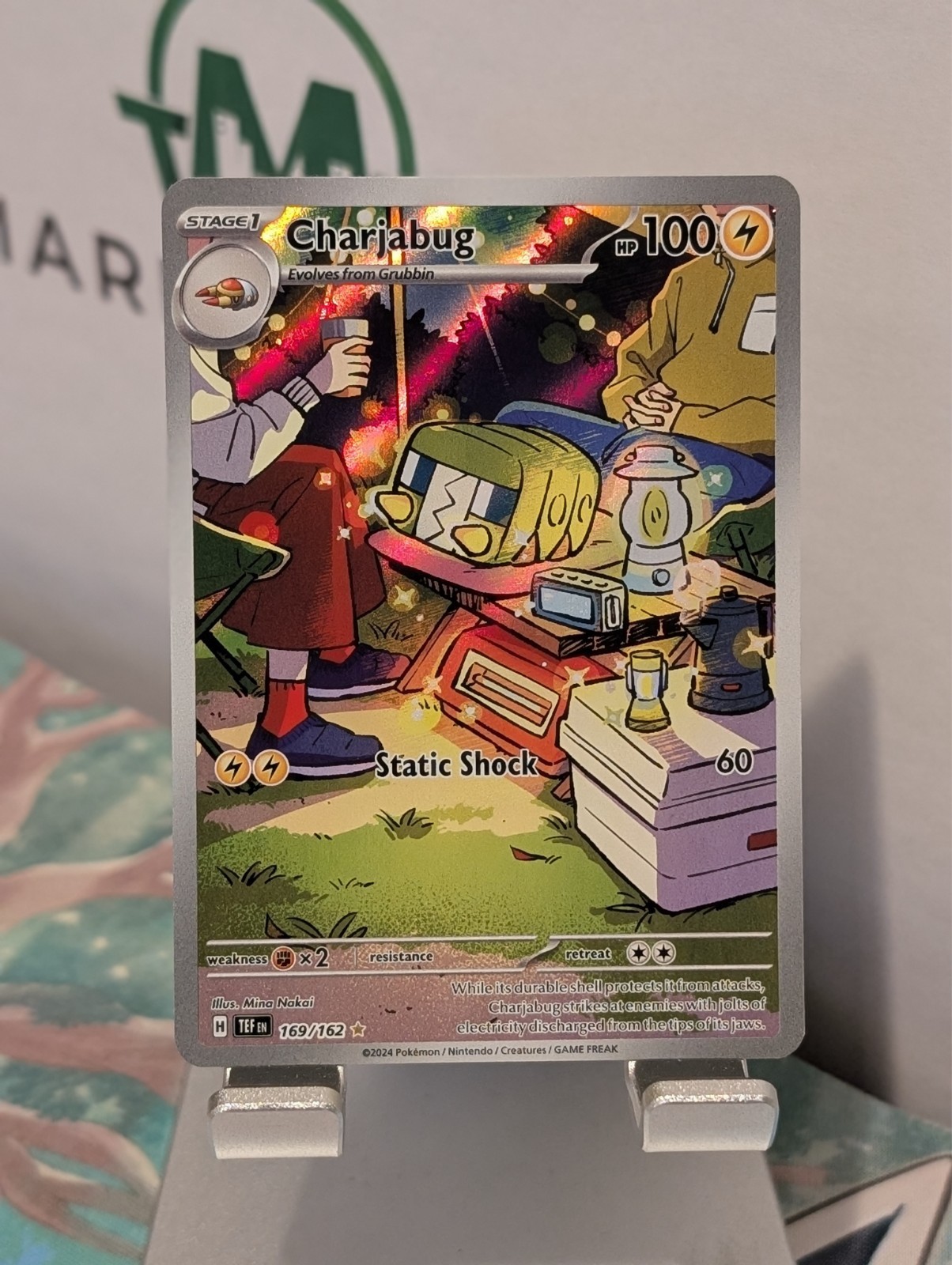 Charjabug 169/162 Illustration Rare Temporal Forces Pokémon Card