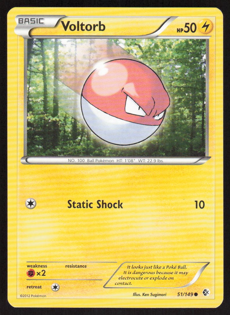 Pokemon Voltorb Common 51/149 Boundaries Crossed LP