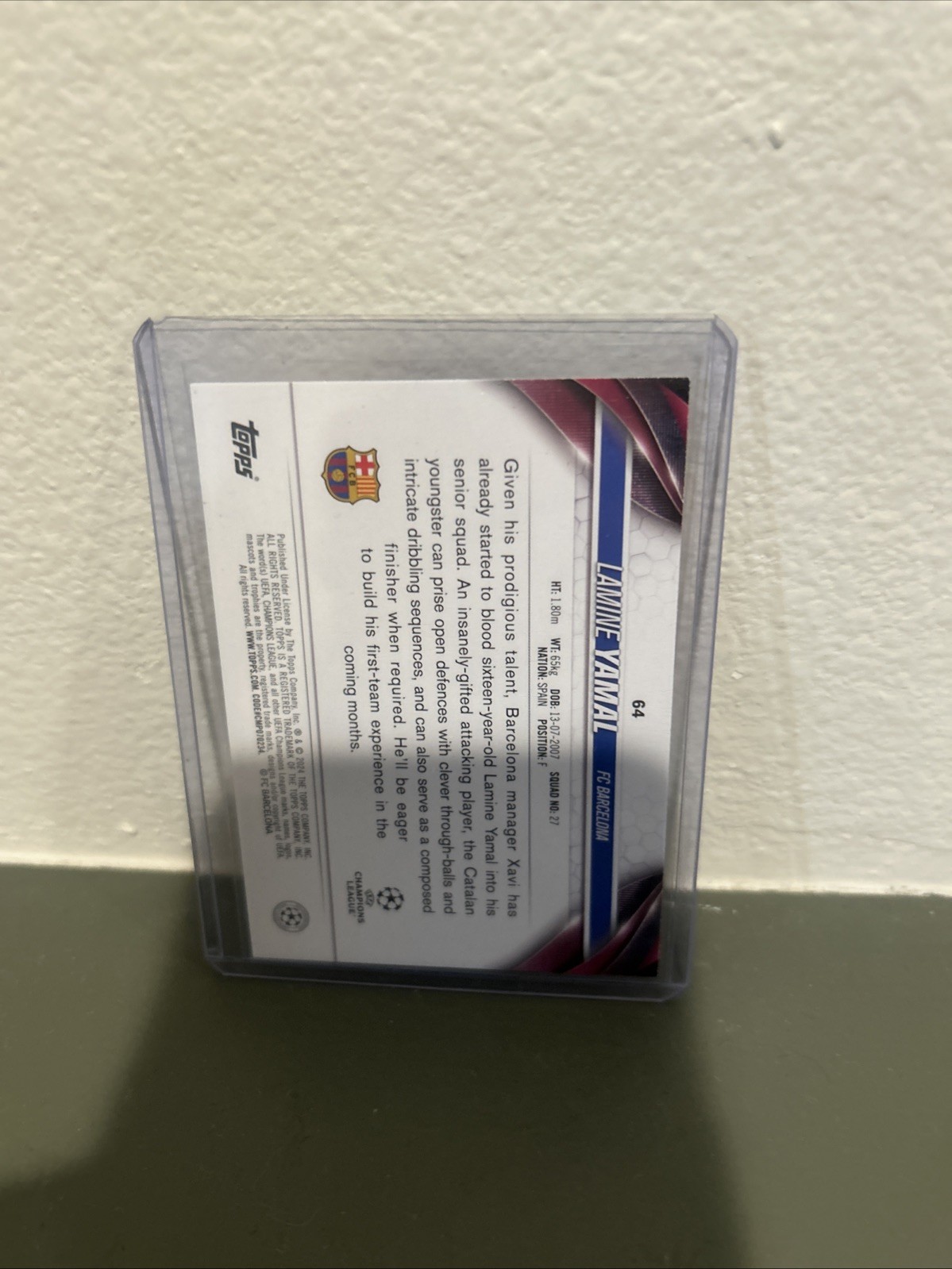 2023-24 Topps Japan Edition Uefa Club Competitions - Lamine Yamal #64 (RC) view 3