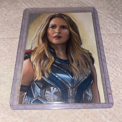 #ad Jane Foster Natalie Portman Mighty Thor Javier Gonzalez Sketch ORIGINAL 1 1 PSC $70.00