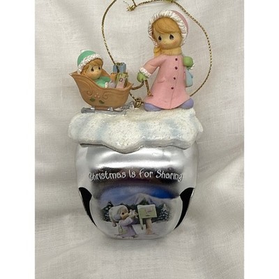 Precious Moments Christmas Is for Sharing Jingle Bell Ornament 2007 Bradford Ed