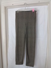 H M Women's plaid ankle trousers, slim fit, pull-on waist Size XS