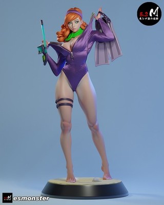 Daphne Blake, Dive Suit, Scooby Doo, sexy Pin Up, Figur, 3D Druck, UNBEMALT