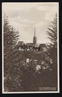 #2359 AK Frankenberg Eder Lk. Waldeck-Frankenberg Blick auf Kirche gel.1929