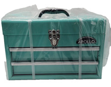 Apollo 14 pollici Cassetta porta attrezzi manuale verde a 2 cassetti