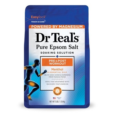 Dr Teal's Bittersalz Pre & Post Workout 3Lb 1,36kg 1,36kg (1er Pack), Multi 