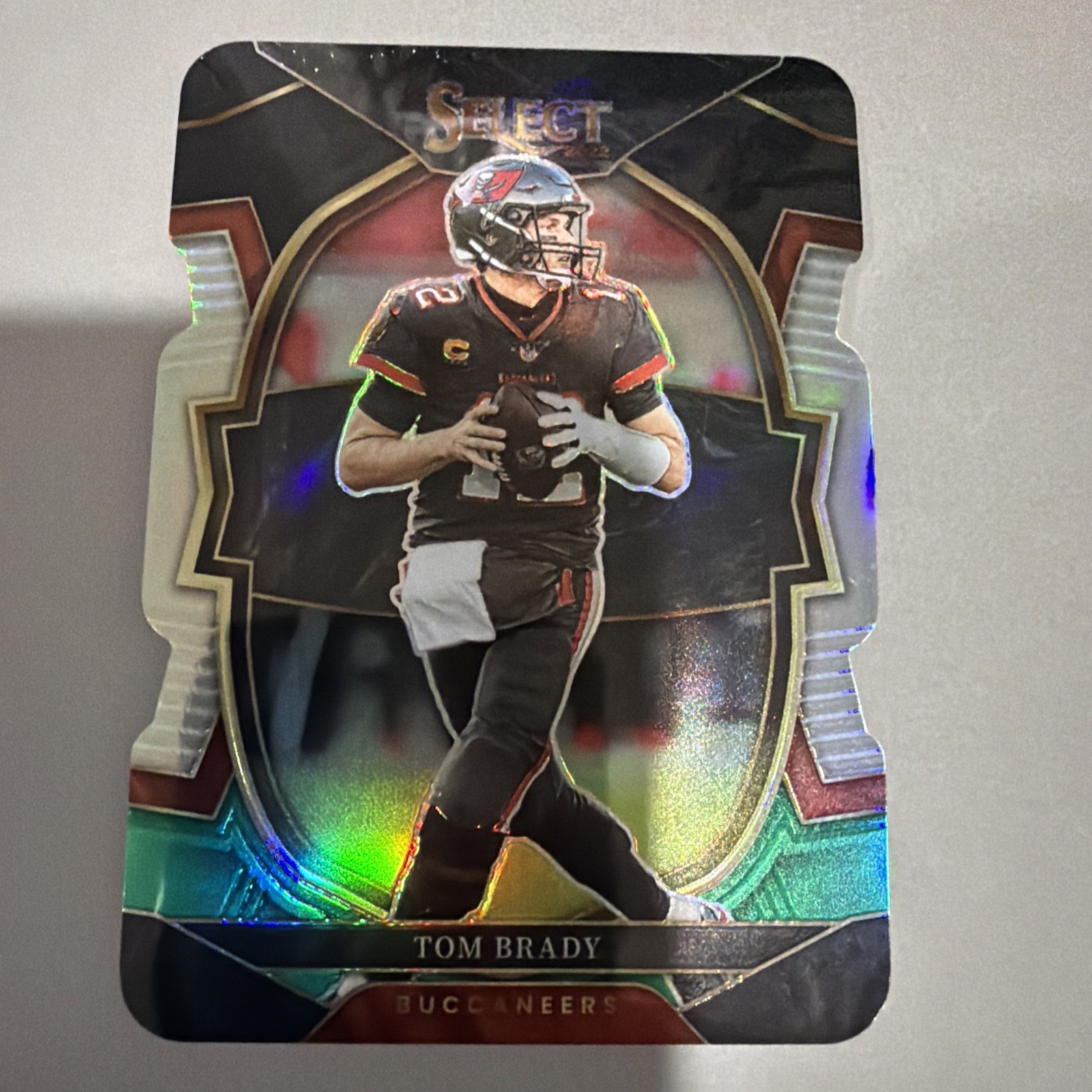 2022 Panini Select - Concourse Tom Brady #26 Black & Green Prizm Die-Cut