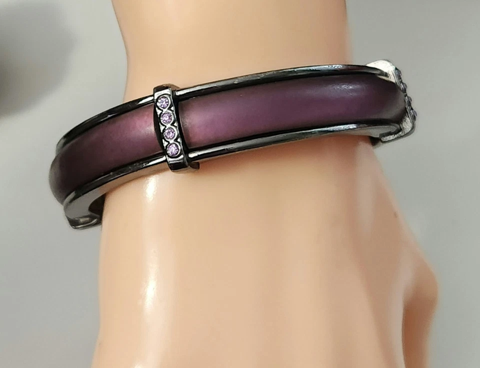 COLDWATER CREEK GUNMETAL СИРЕНИ АКРИЛ И СТРАЗЫ ЭЛАСТИЧНЫЙ БРАСЛЕТ МАНЖЕТЫ - Изображение 2 из 4