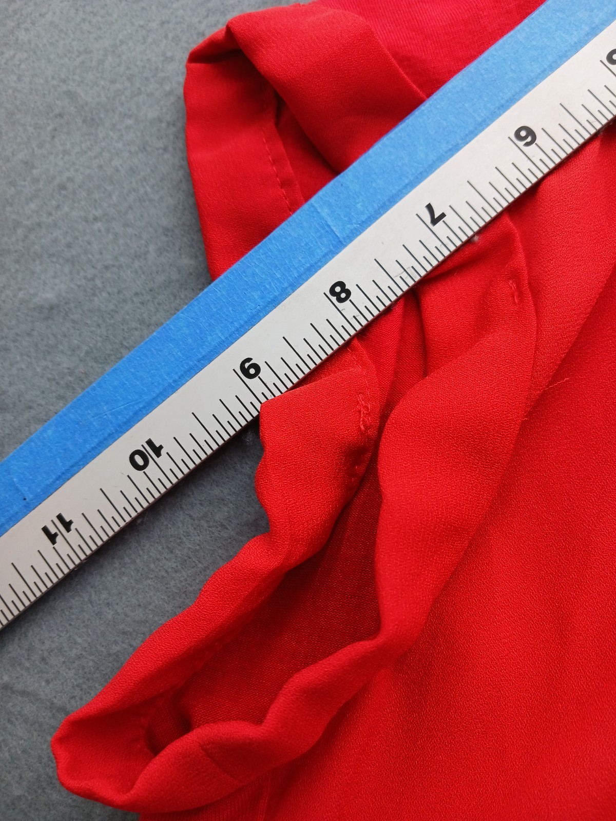 Fortune + Ivy Women L Blouse Red Rayon Blend