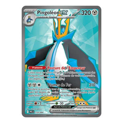 Pingoléon EX 114/094 🇫🇷 Carte Pokémon ME02 Flammes Fantasmagoriques ME2 FA TCG - Photo 1/4